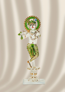 Krishna: Handcrafted Artistry with a Touch of Radiance Green